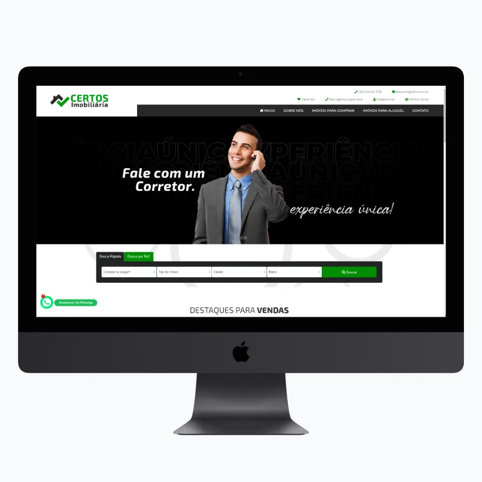 Site PHP Editável para Imobiliária - Layout 02