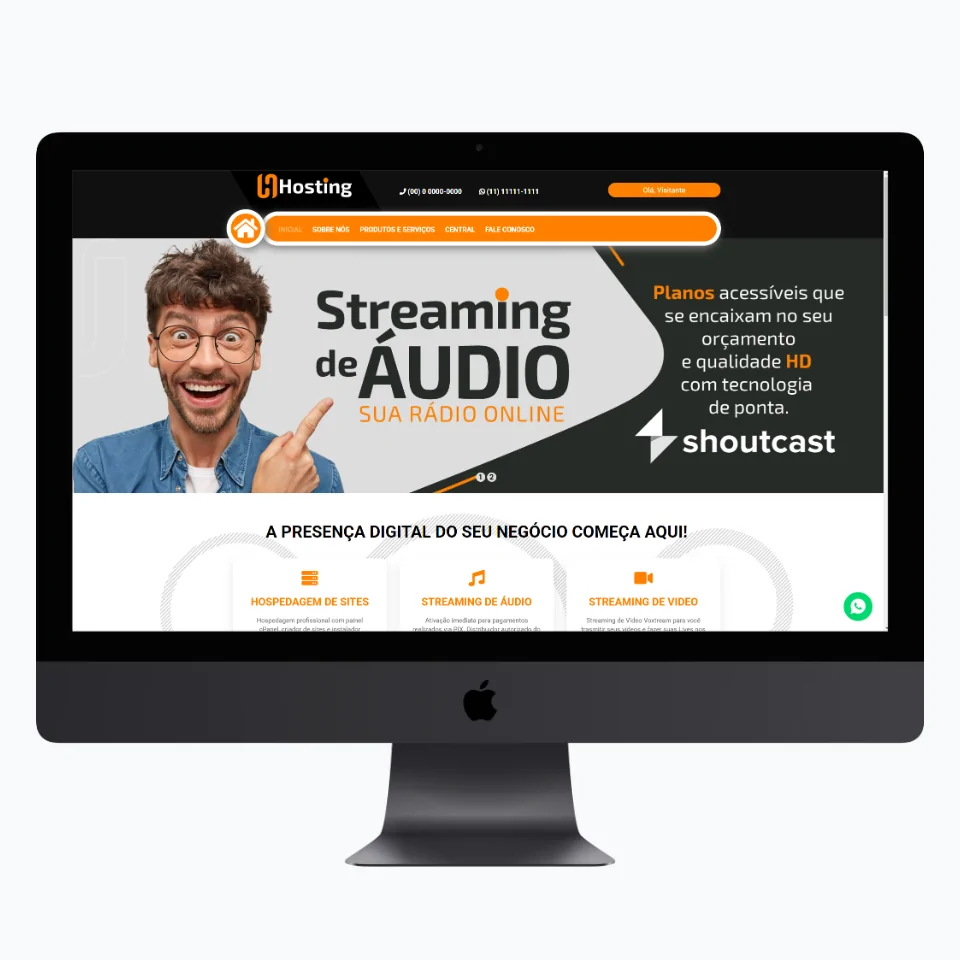 Site PHP Editável para Hospedagem Web