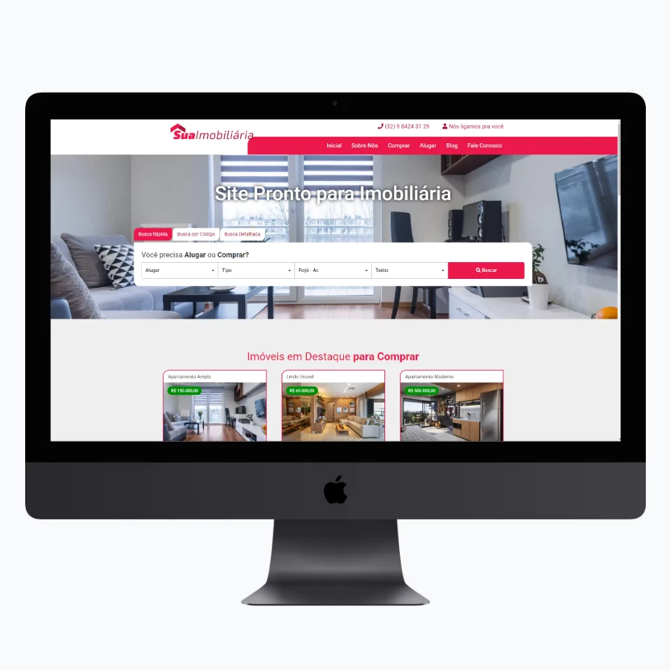 Site PHP Editável para Imobiliária - Layout 01