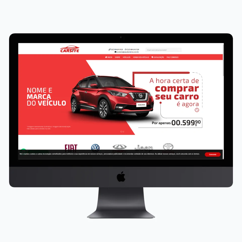 Site PHP Editável para Agência de Carros - Layout 02