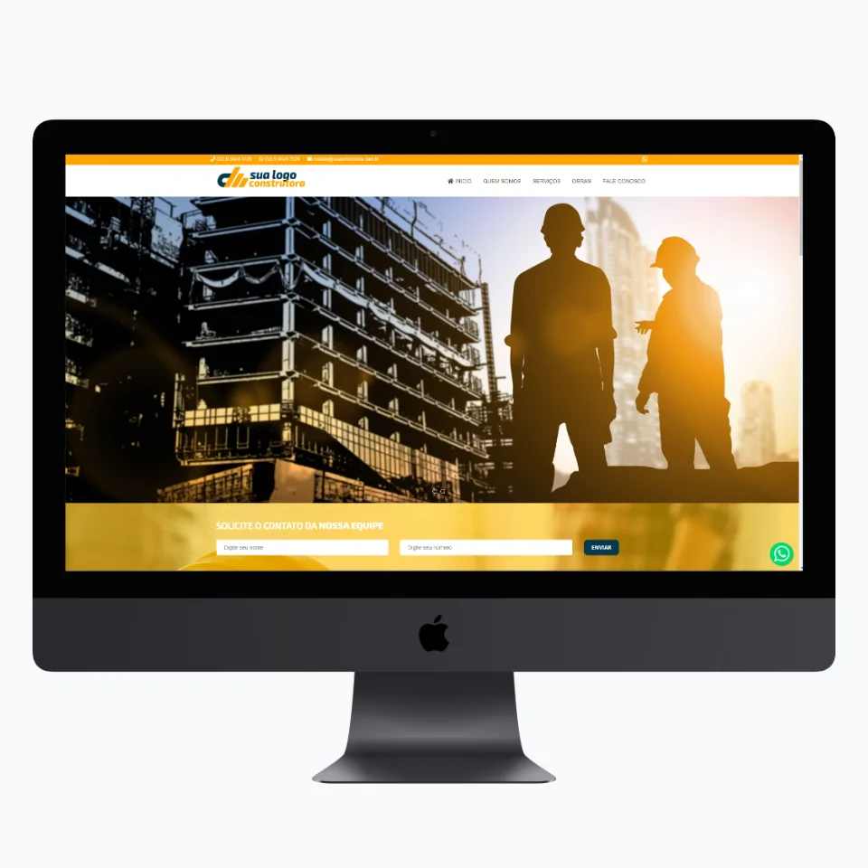 Site PHP Editável para Construtora - Layout 02