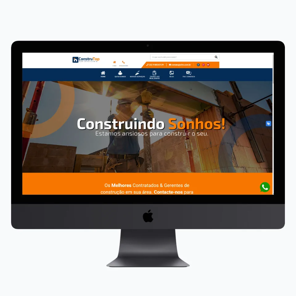 Site PHP Editável para Construtora - Layout 01